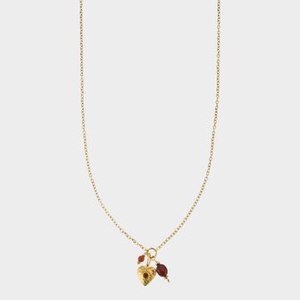 Ketting kraal hart rood