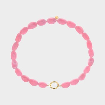 Ketting kraal resin roze
