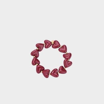 Armband harten staal bordeaux