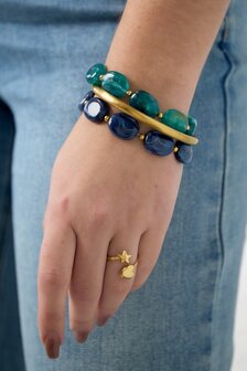 Armband resin staal bordeaux