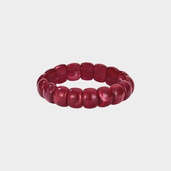 Armband resin kraal bordeaux