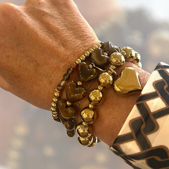 Armband harten staal lichtbruin
