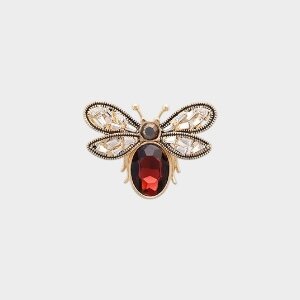 Broche vlieg bruin