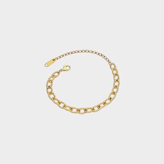Armband schakel geborsteld S