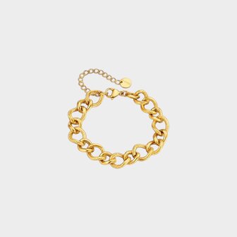 Armband schakel geborsteld glad