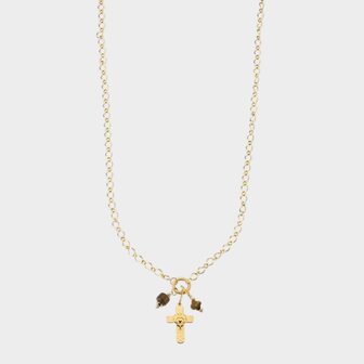 Ketting schakel kruis bruin
