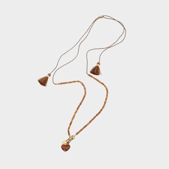 Ketting kwast kraal bruin