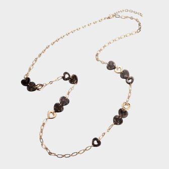 Ketting lang hart bruin