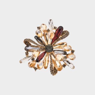 Broche bloem crystal