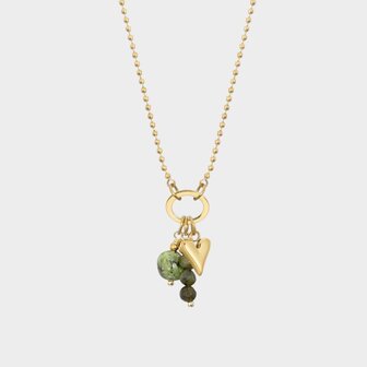 Ketting trio hart groen