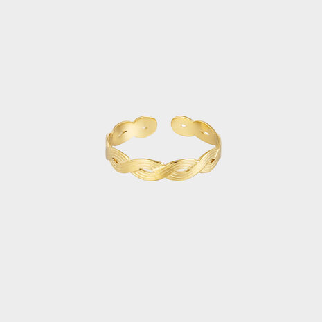 Ring gevlochten goud