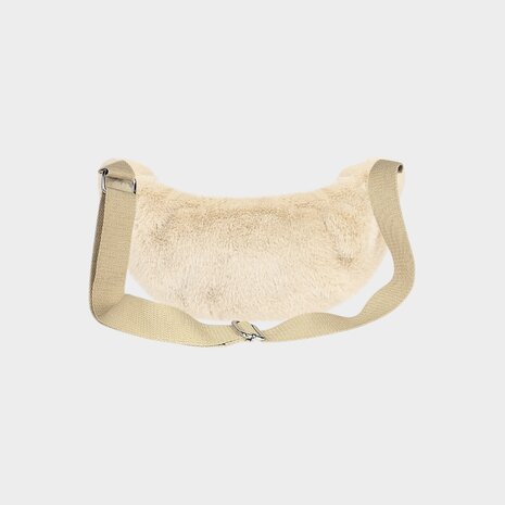 Tas fluffy strap beige