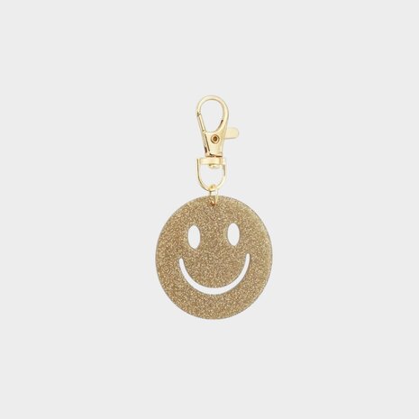 Sleutelhanger smiley bruin