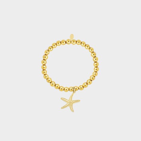 Armband bol staal zeester