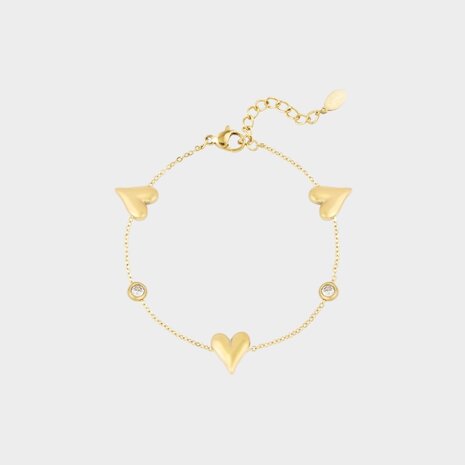 Armband hart wit