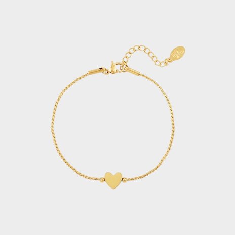 Armband staal hartje