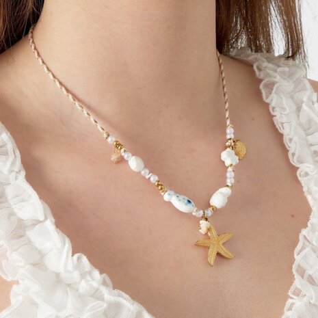 Ketting staal wit zeester