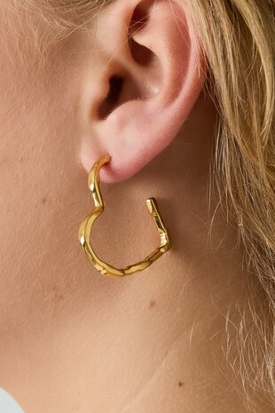 Oorbellen creool hart zilver
