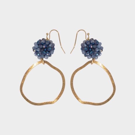 Oorbellen haak candy blauw