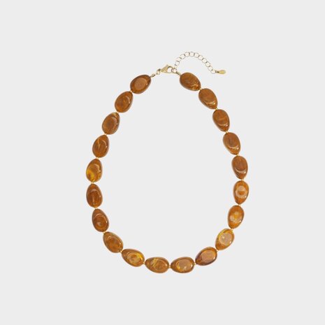 Ketting resin bruin
