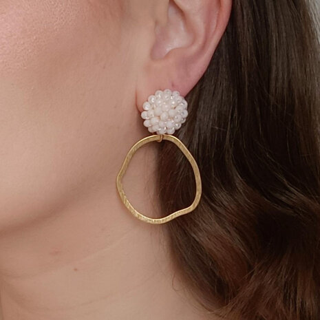 Oorbellen knop candy nature