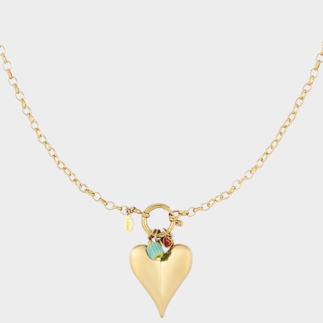 Ketting schakel hart blauw