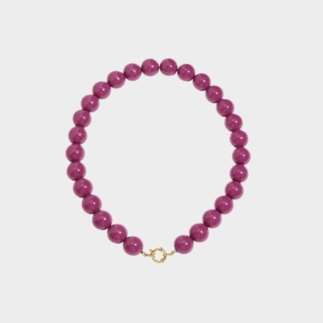 Ketting kraal slot aubergine