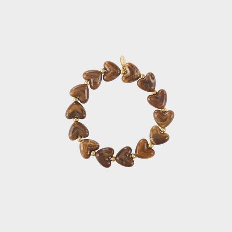 Armband harten staal bruin