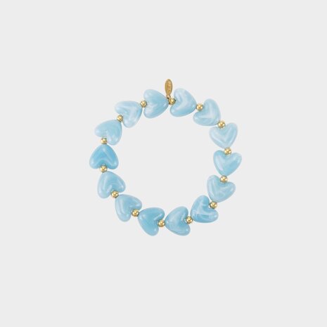 Armband harten staal lichtblauw