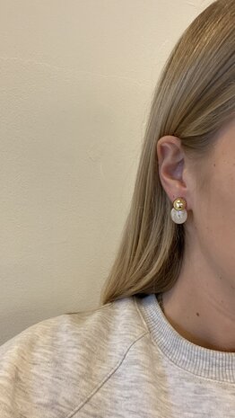 Oorbellen duo rond zwart