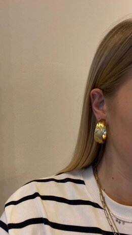 Oorbellen creool mat goud