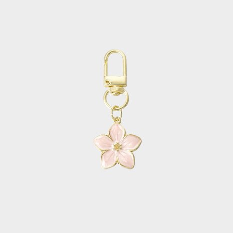 Tashanger bloem enamel roze