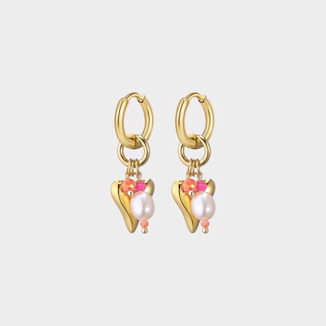 Oorbellen creool hart zomer