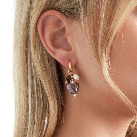 Oorbellen hart mintgroen