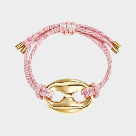 Armband boon staal roze