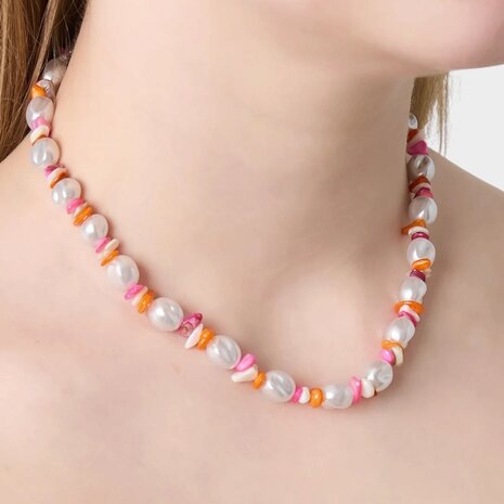 Ketting parel steen multi