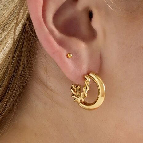 Oorbellen duo creool zilver