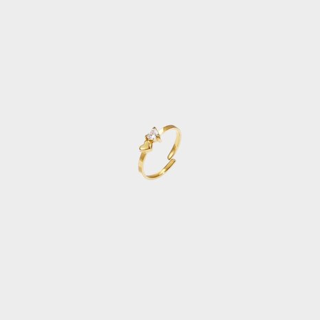 Ring duo hart wit