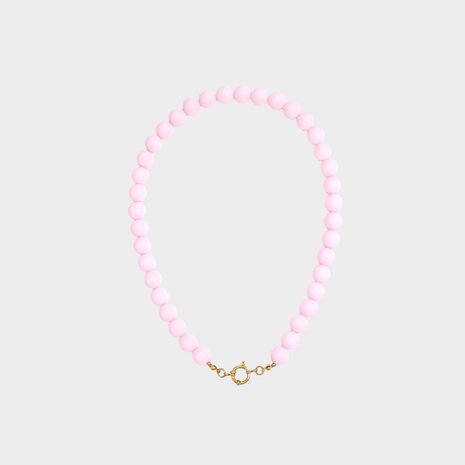Ketting kraal slot roze