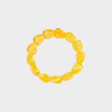 Armband harten resin okergeel