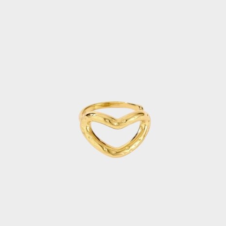 Ring ovaal open hart