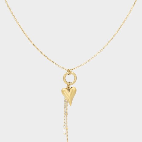 Ketting hart parel goud