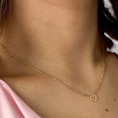 Ketting staal bol hart