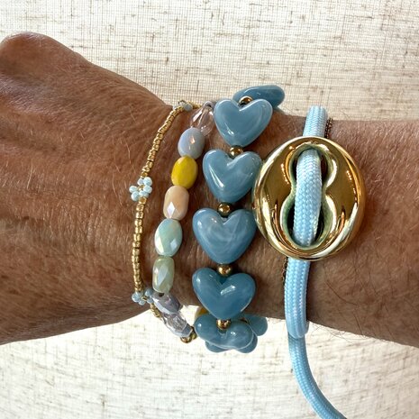 Armband boon staal oranje