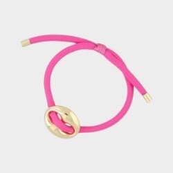 Armband boon staal fuchsia