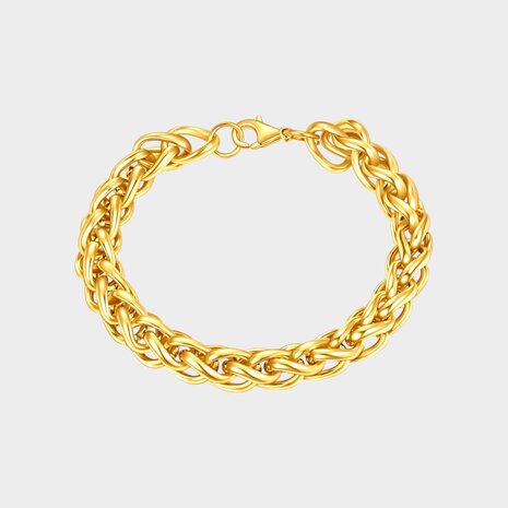 Armband schakel grof goud