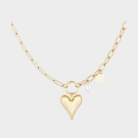 Ketting schakel hart parel