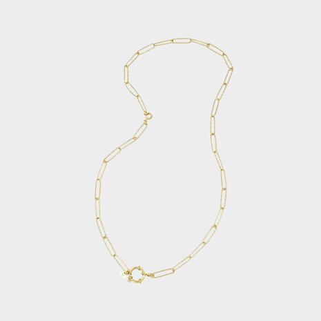 Ketting schakel goud geborsteld