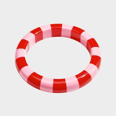 Armband bangle streep rood