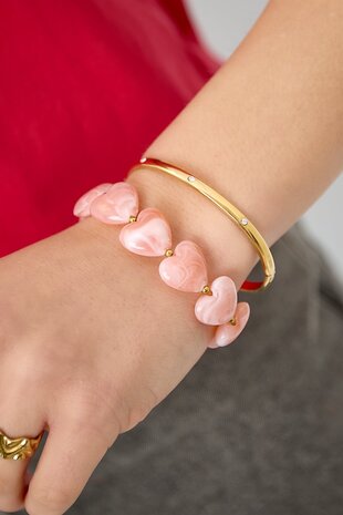 Armband bangle wit